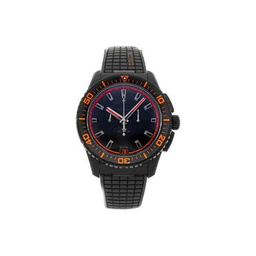 Зенит Автоматический Механический Часы Мужские Циферблат 45 мм Черный Керамика Чехол Часы Резиновый Ремешок