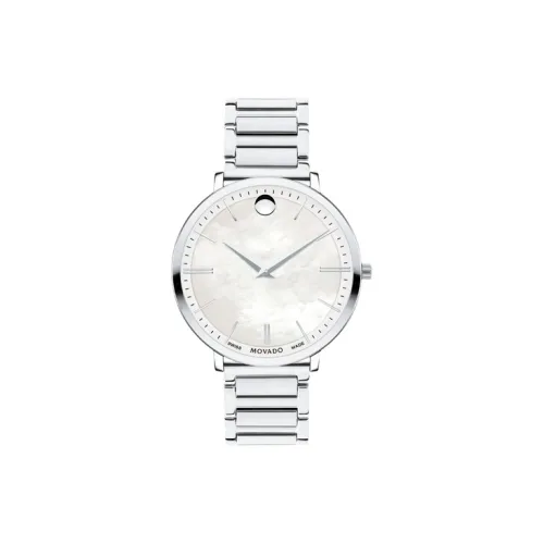 MOVADO Кварцевый механизм Женские часы 35 мм Жемчужная раковина Циферблат Цвет Корпус из нержавеющей стали Ремешок из нержавеющей стали