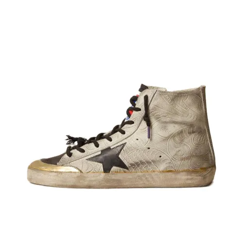 Golden Goose Francy High Топ Скейтборд Кроссовки Женские Серый Бежевый