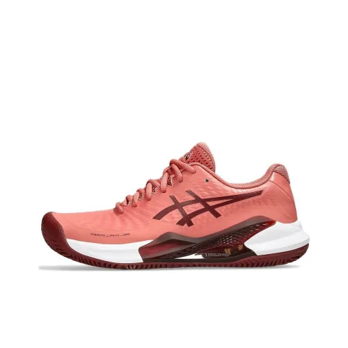 Asics Challenger 14 Гель Резистентные к Износу Низкие Кроссовки для Тениса Женские Гранатово-Красный