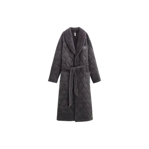 FENTENG M98351262 Винтажный серый Мужской Банные халаты
