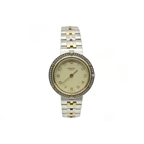 HERMES Vintage Collection Наручные часы Кварцевый механизм Сплав Ремешок 23 мм Желтый Циферблат Женские часы YPSBB196546