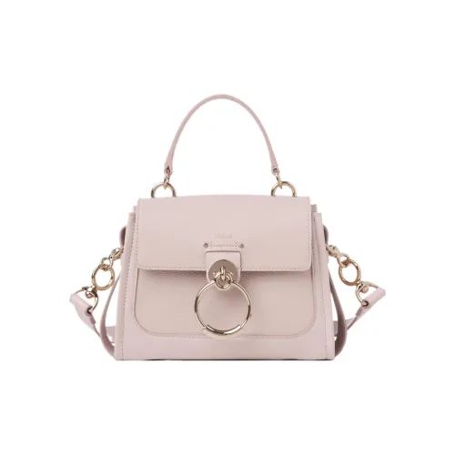 Chloe Tess Linen Canvas Smooth Calfskin Crossbody Bag Handbag Small Women's Green