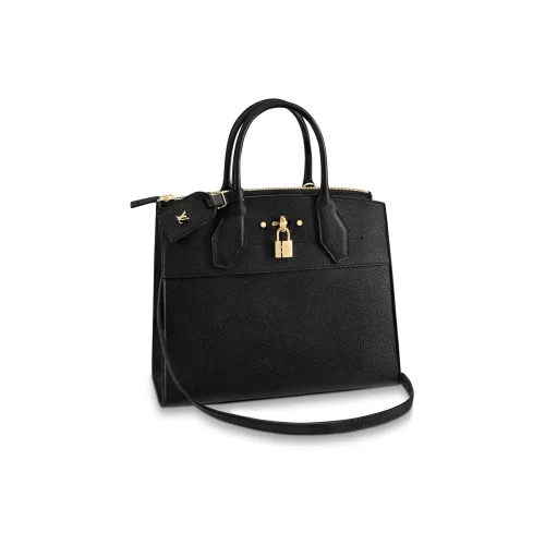 LOUIS VUITTON City Steamer Коровья кожа Одно плечо Сумка Средний Женский Черный