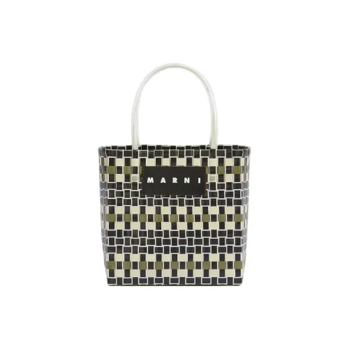 MARNI Полипропиленовая сумка-тоут сумка для покупок мини-сумка женская темно-зеленая