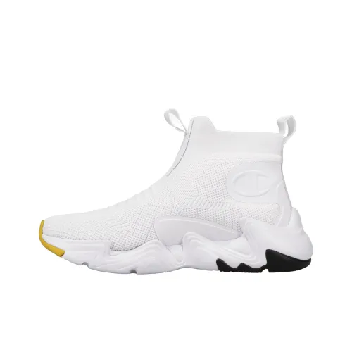 Champion Hyper C RAW Smile Противоскользящий Амортизация Устойчивый к истиранию Дышащий Высокий Топ Повседневная обувь Женская Белая