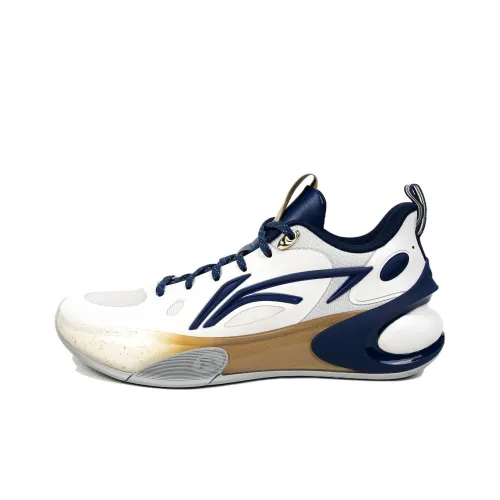 LINING YuShuai 17 LOW Баскетбольные кроссовки Low Топ Белый Синий Мужской