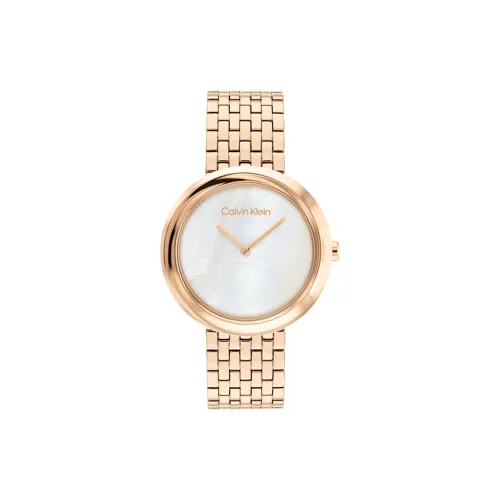 CK Calvin Klein Women's Watch Кварцевый механизм Стальной ремешок Белый циферблат 25200322