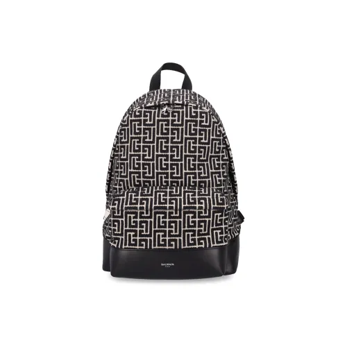BALMAIN Хлопок с Полиэстер Рюкзак Мужской Черный Бежевый Желтый