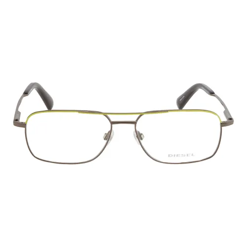 DIESEL Металл Aviator Оправы для очков Мужские Желтый Темно-коричневый