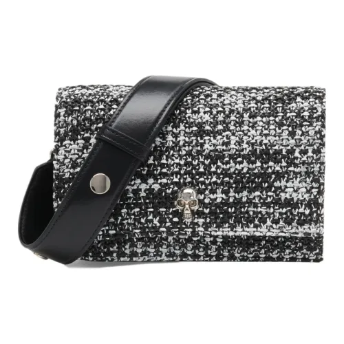 Alexander McQueen Черепа Полиэтилен Сумка через плечо Маленькая Женская Черная Белая