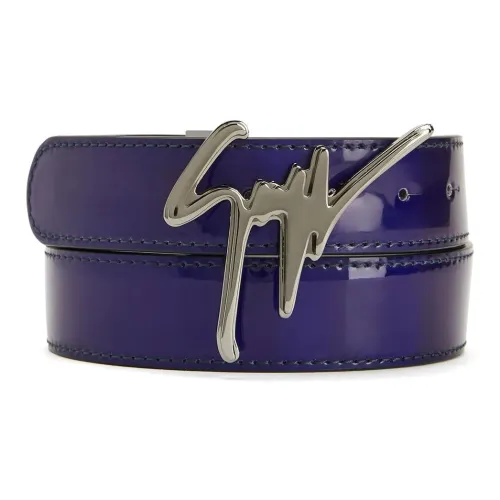 Giuseppe Zanotti GZ Ремень Мужской Синий Ширина 3,5 см