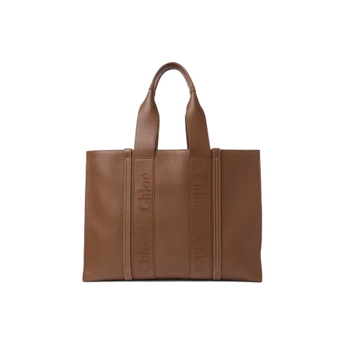 Chloe Woody с рельефной телячьей кожей тоут-сумка сумка для покупок сумка большая женская Deep ореховый