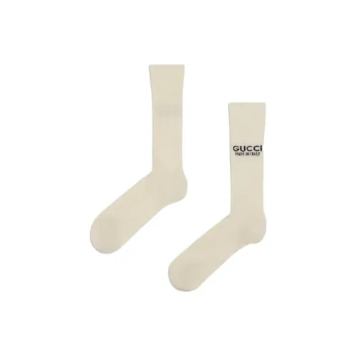 GUCCI FW23 Носки до колена Мужские 1 упаковка Бежевые