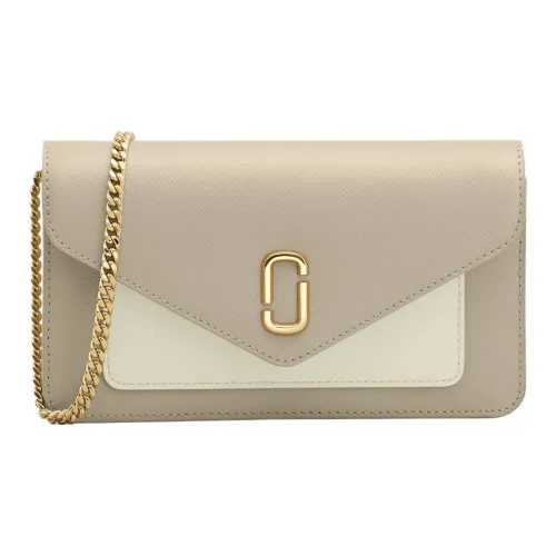 MARC JACOBS Saffiano Крестообразная текстура Кожа Сумка через плечо Кошелек Женские Хаки Многоцветный