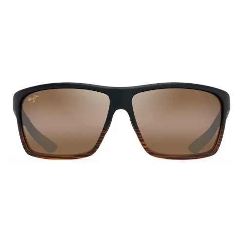 Maui Jim Вакуумная Формовка Нейлон Квадратные Солнцезащитные Очки Унисекс Темно-Коричневый