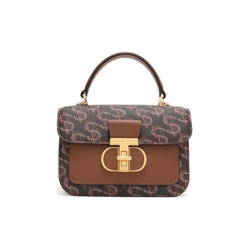 DILAKS Сумка через плечо из коровьей кожи маленькая сумка для женщин кофейного цвета