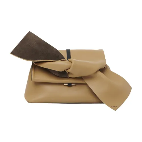 Chloe Lambskin Сумка через плечо Маленькая Женская Кремовая Коричневая