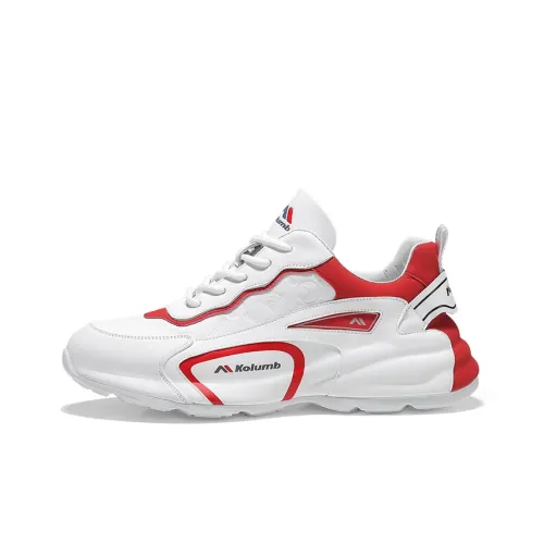 KOLUMB Низкий топ Уличная обувь Мужской Белый Красный