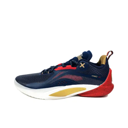 LINING Speed 10 Баскетбольные кроссовки Низкий верх Темно-синий Мужской