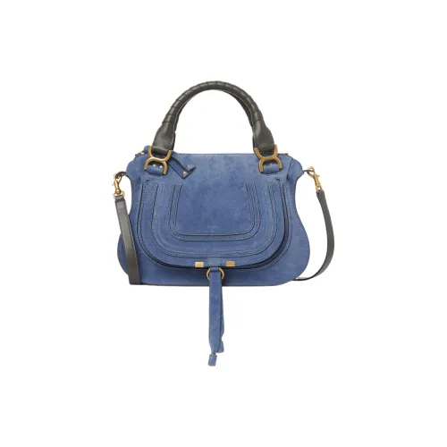 Chloe Marcie Замша Телячья кожа Сумка через плечо Сумка Женская Небесно-голубая