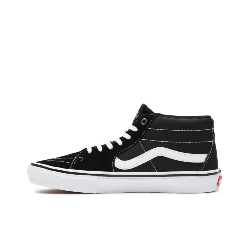 VANS SK8 MID Топ Скейтборд Кроссовки Унисекс Черный Белый