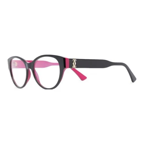 Cartier Ацетат Кошачий глаз Оправы для очков Женские Черный