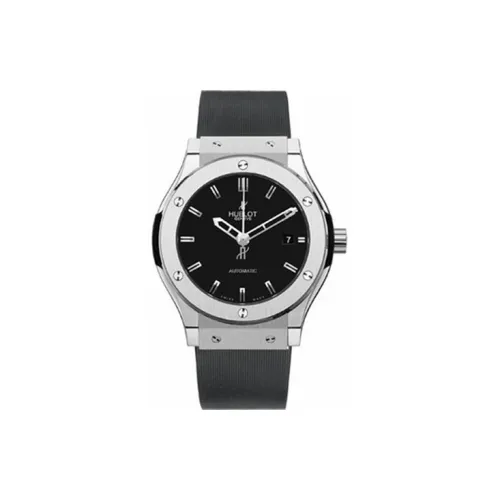 HUBLOT Автоматический Механический Механизм Мужские Часы 45 мм Черный