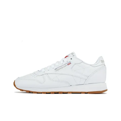 Reebok Classic Leather Беговые кроссовки Низкие Белые Унисекс