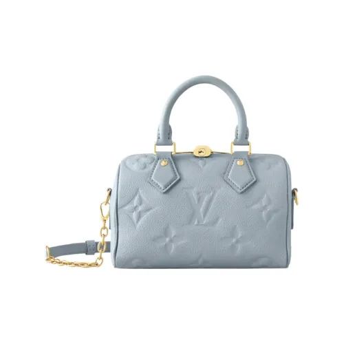 LOUIS VUITTON Speedy Кожа Подушка Сумка Сумка через плечо Сумка Обычная Женская Светло-синяя