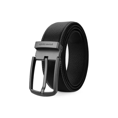 PIERRE CARDIN Бизнес Повседневный Стиль Ремни из Коровьей Кожи Мужские Черные Ширина 3,4CM