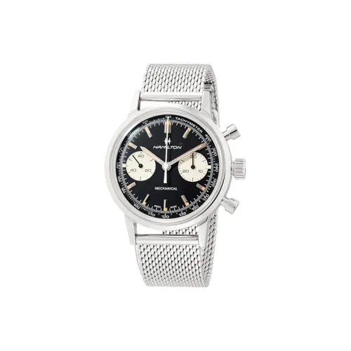 HAMILTON Intra Matic Коллекция Механический механизм Мужские часы Часы 40 мм Черный циферблат