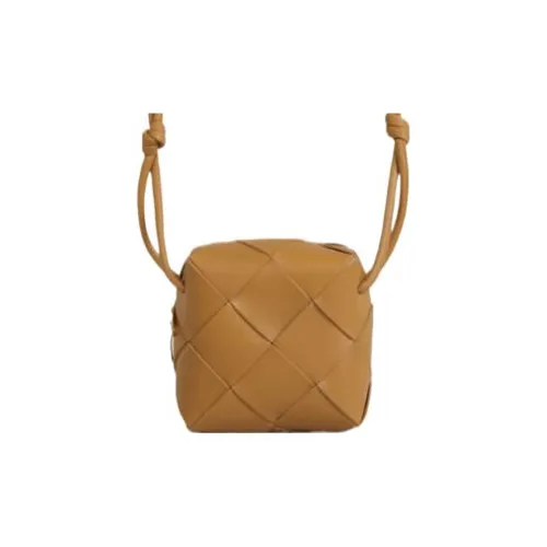 Bottega Veneta Cassette Sheepskin Camera Bag Crossbody Mini Women's Brown