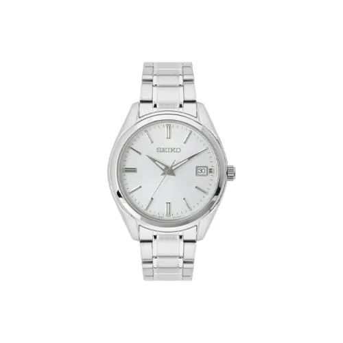 SEIKO Кварцевый механизм нержавеющая сталь ремешок мужские часы белый циферблат модель SUR307P1