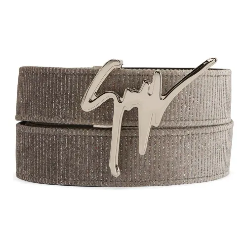 Giuseppe Zanotti GZ Ремень Мужской Серый Ширина 3,5 см