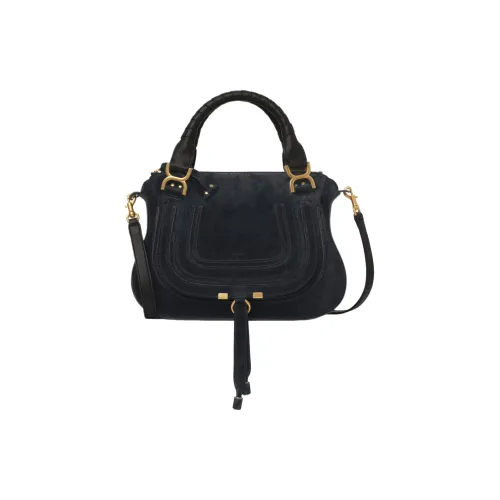 Chloe Marcie Замша Телячья кожа Сумка через плечо Сумка Женская Полночь Синий