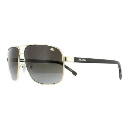 Солнцезащитные очки LACOSTE Collaboration с нерегулярной формой мужские золотые