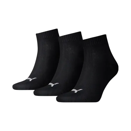 PUMA Lot DE 3 Paires DE CHAUSSETTES BASSES Unies ET Unisexes Ankle Socks Unisex 3 Pack Black