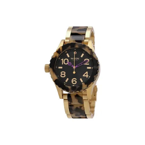 NIXON 38 20 Collection Наручные часы Кварцевый механизм Ремешок из нержавеющей стали 38 мм Черный циферблат Женские часы A410 2584 00