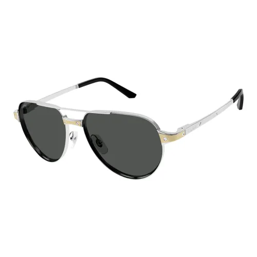 Cartier Metal Aviator Солнцезащитные очки Мужские Silver