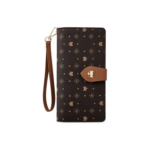 FOXER Синтетическая кожа Множественные слоты для карт Кошелек Клатч Длинный кошелек Маленький Женский Многоцветный