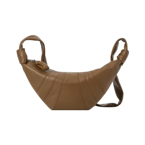 Lemaire Croissant Series Коровья кожа Круассан Сумка Сумка через плечо Маленькая Унисекс Коричневая