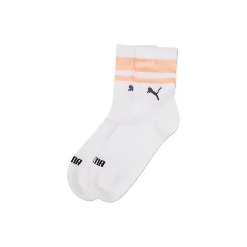 PUMA Lot De 2 Пары DE Короткие Носки Высокие Унисекс 2 Пачки Белый Пламя Оранжевый