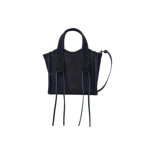 Chloe Mony Замша Телячья кожа Сумка через плечо Сумка Маленькая Женская Полночный синий