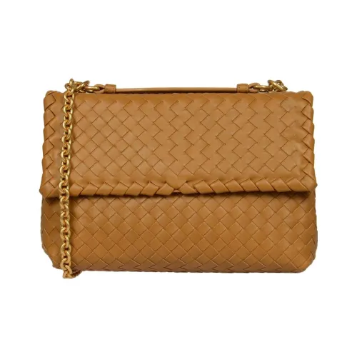 Bottega Veneta Сумка через плечо из телячьей кожи женская золотая