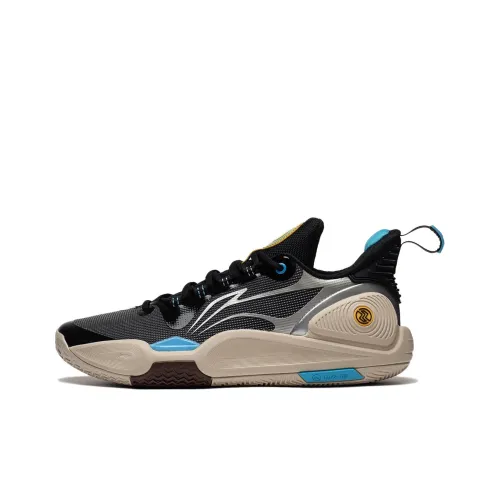 Подкладка Speed 9 устойчивая к истиранию амортизирующие противоскользящие низкий топ баскетбольные кроссовки мужской черный серебряный