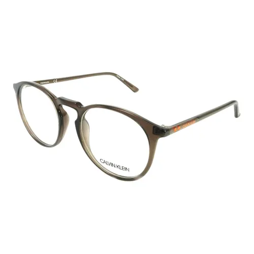 CK Calvin Klein Пластик Круглые Оправы для очков Мужские Коричневые