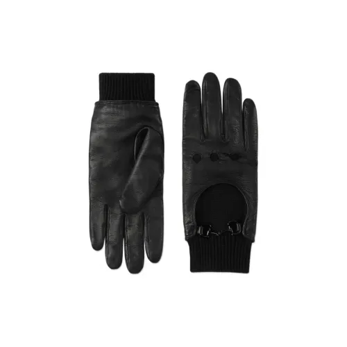 GUCCI Horsebit Collection Шерсть, Полиамид, Эластан, Овечья шкура, Кожа Перчатки Мужской