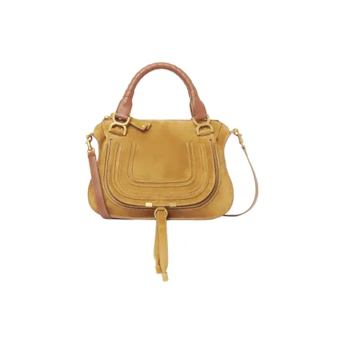 Chloe Marcie Замша Телячья кожа Сумка через плечо Сумка Женские HUNTING Золотой