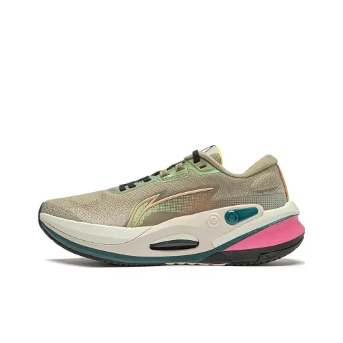 LINING Furious Rider 7,0 V2 Устойчивые к истиранию Низкие Кроссовки для бега Женские Зеленые Серые